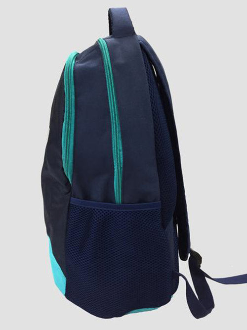 Teal school bag side view