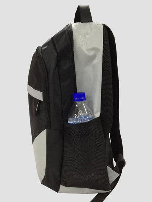 Grey school bag side view