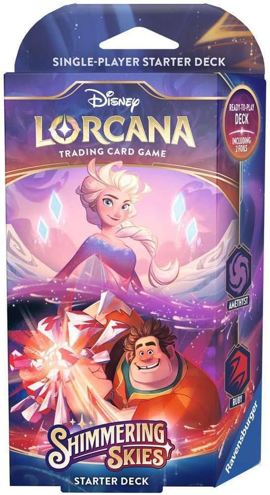 Disney Lorcana - Set 5 - Shimmering Skies: Elsa & Ralph (Amethyst & Ruby) Single-Player Deck