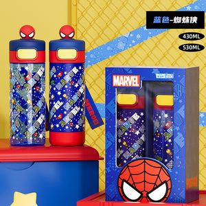 Marvel Spiderman Water Bottle Gift Set – 2 Bottles (430ml & 530ml): Insulated & Tritan Plastic