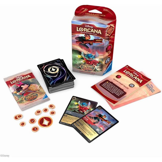 Disney Lorcana - Set 8 - Reign of Jafar: Mulan & Stitch (Ruby & Steel) Single-Player Deck