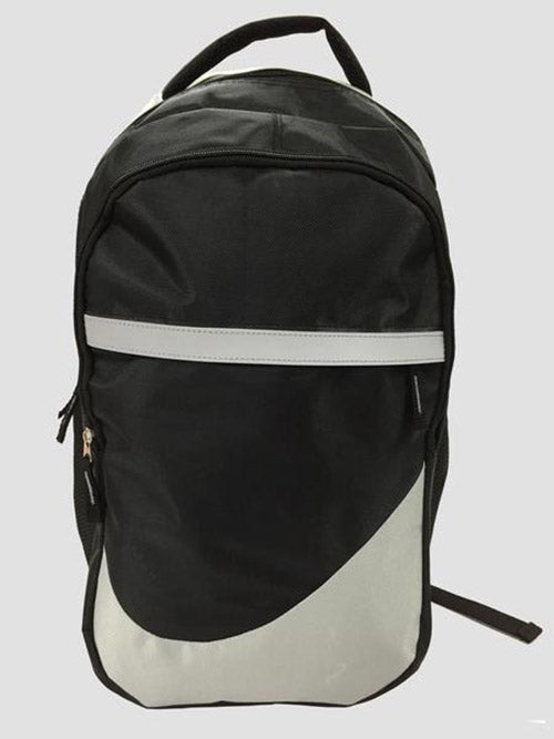 Grey school bag front view